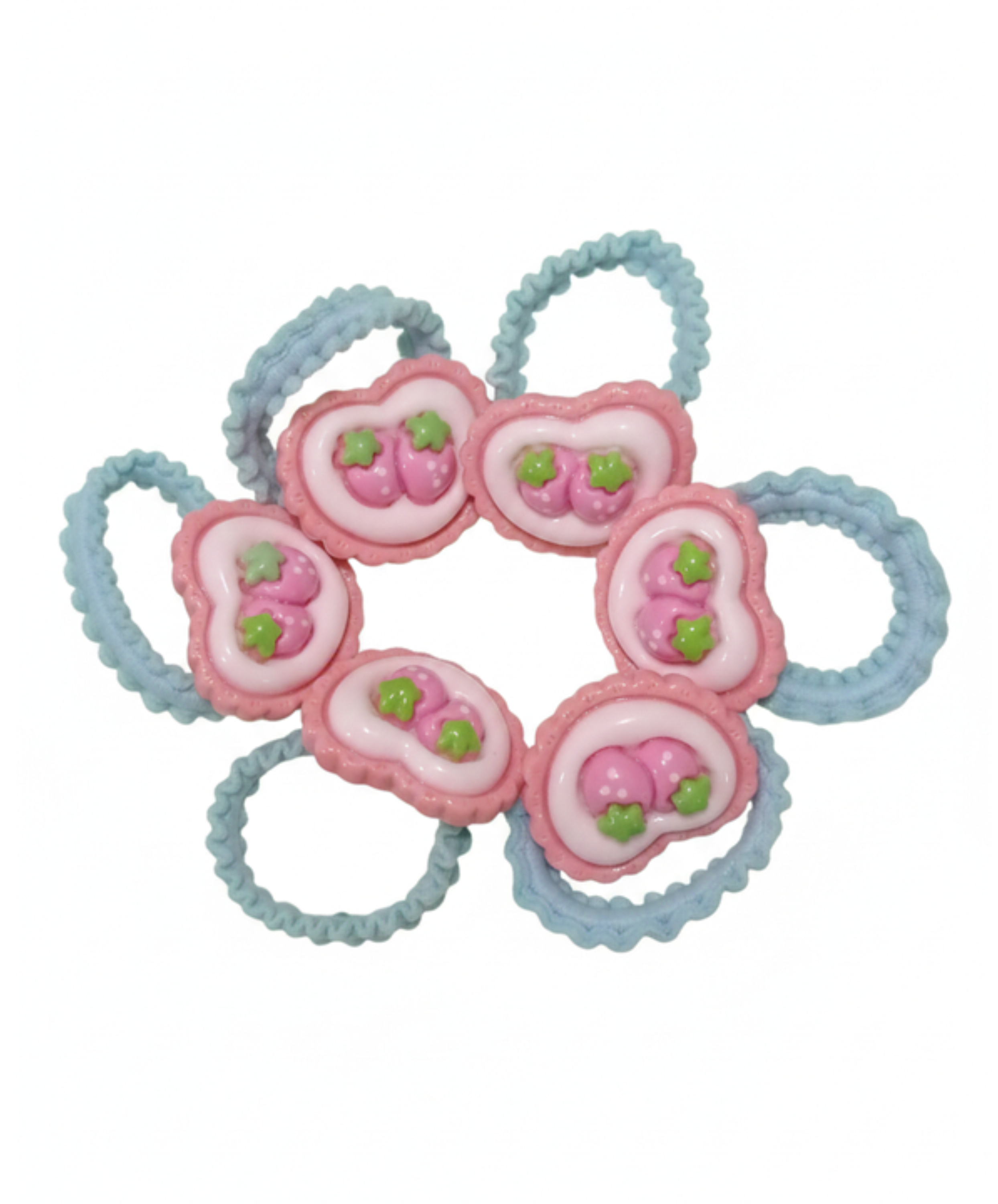 Cute Strawberry & Bunny Kids Hair Accessories Set