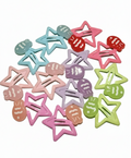 Kawaii Star & Fish Hair Clip Set–  Pastel Snap Clips (Pack of 6)