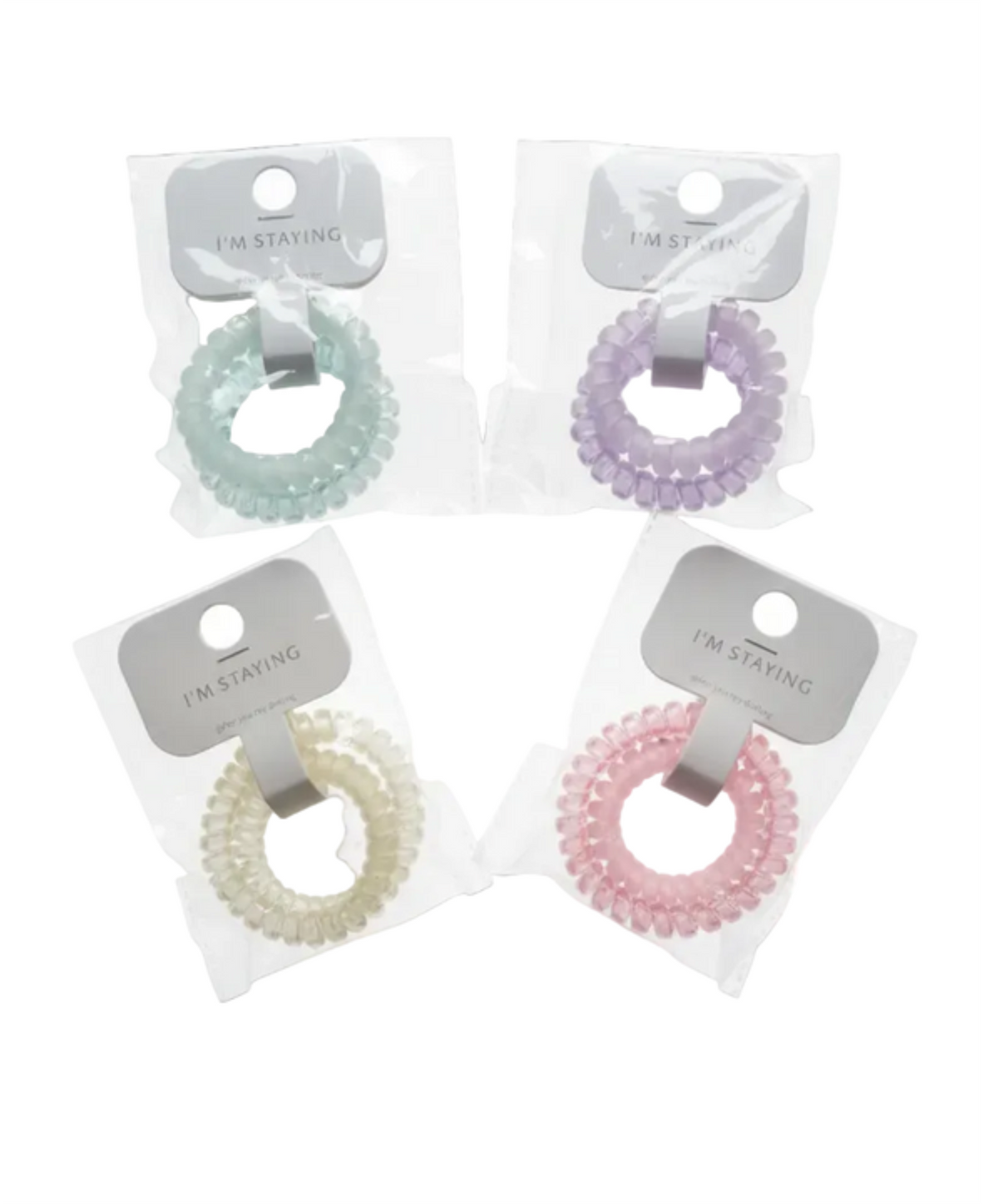 Matte Spiral Hair Ties