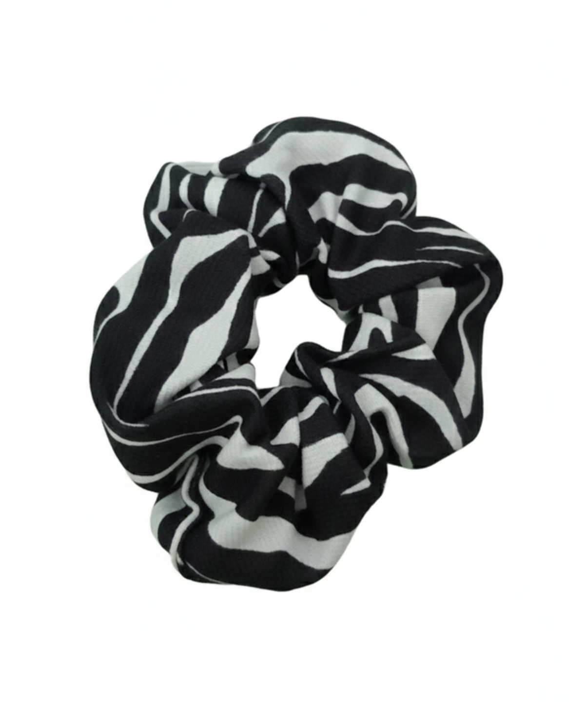 Zebra Print & Classic Black Scrunchies (pack of 2)