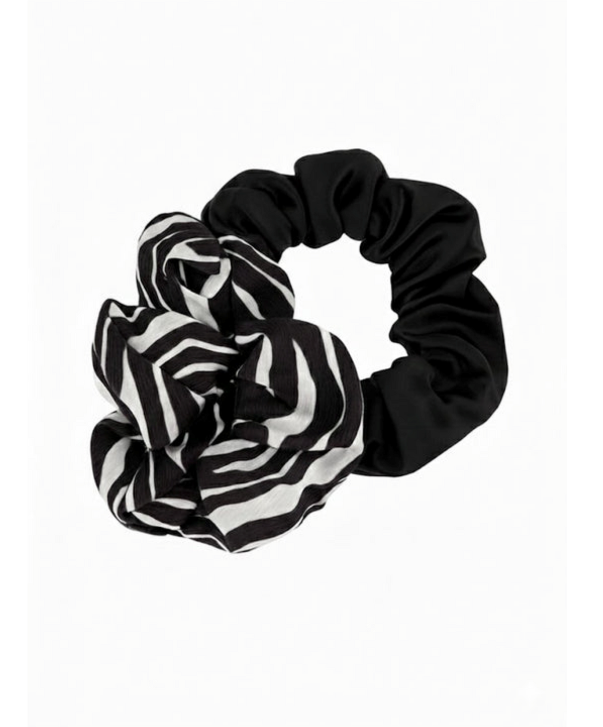 Zebra Print & Classic Black Scrunchies (pack of 2)