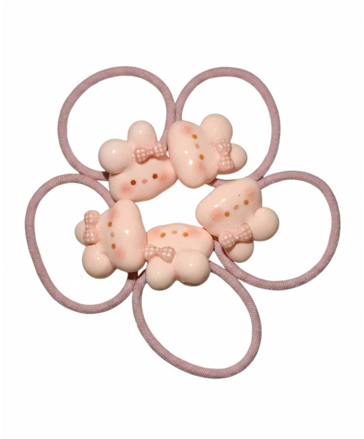 Cute Teddy Hair Elastic Set