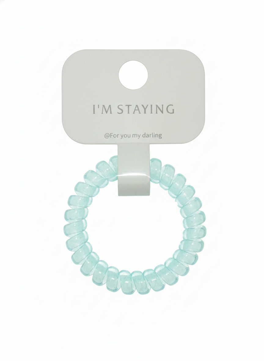 Matte Spiral Hair Ties – Pack of 2 (Soft Pastel Colors)