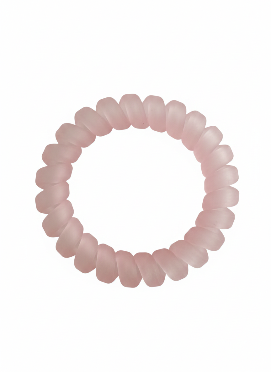Matte Spiral Hair Ties – Pack of 2 (Soft Pastel Colors)