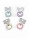 Matte Spiral Hair Ties – Pack of 2 (Soft Pastel Colors)
