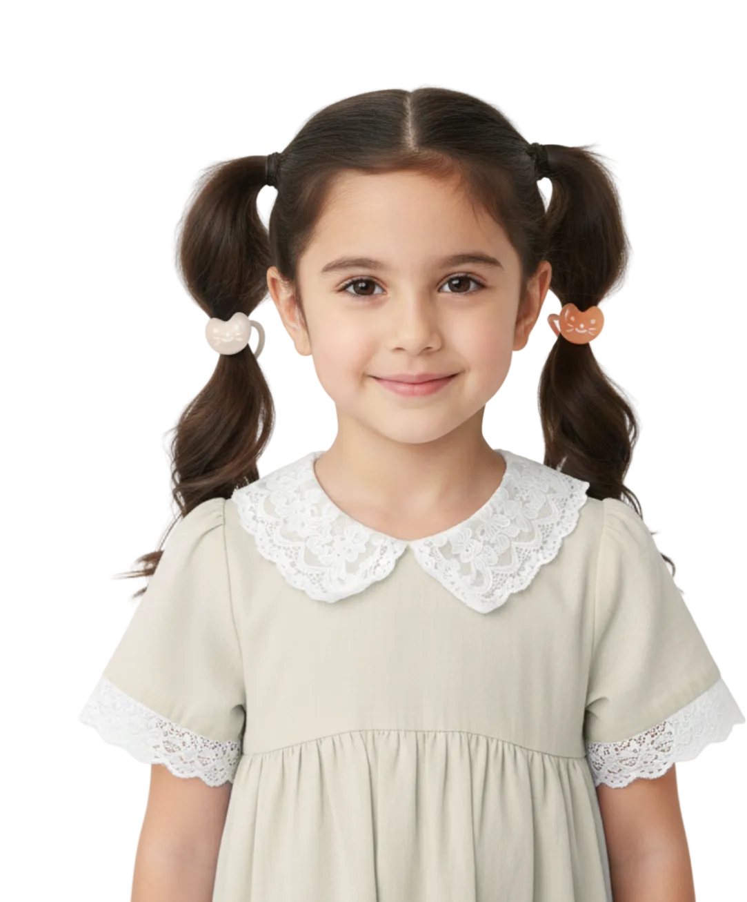 Cute Kitty& Fish Elastic Hair Ties – Pastel Pony Set