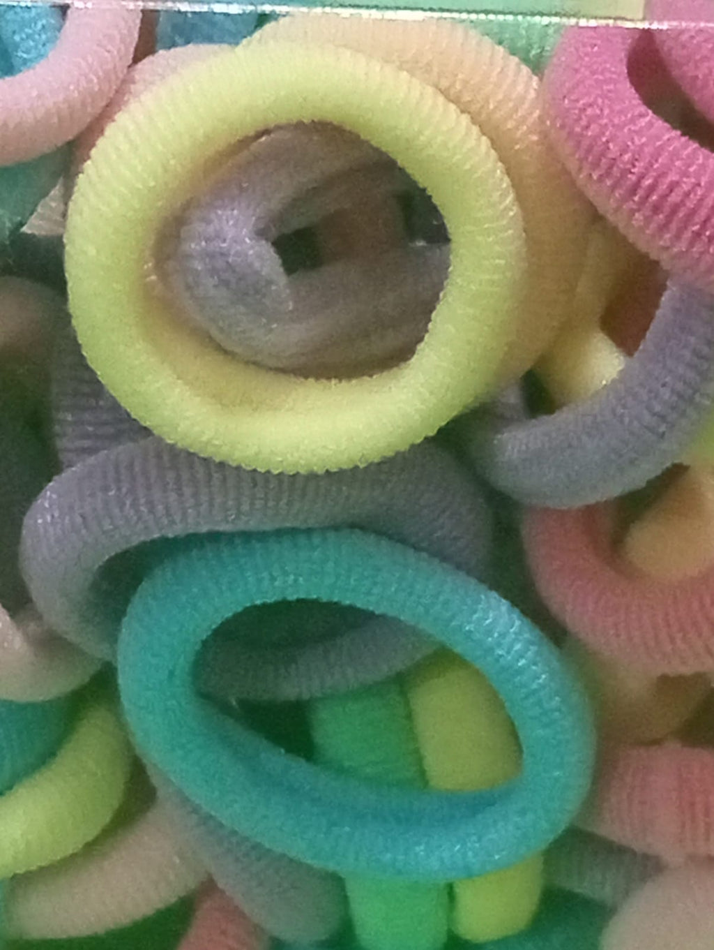 Cute Pastel Hair Ties Box – 100+ Soft Elastic Bands for Kids