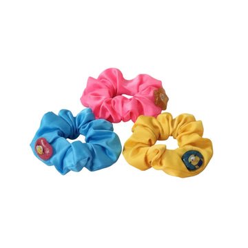 A pack of 3 silk scrunhies